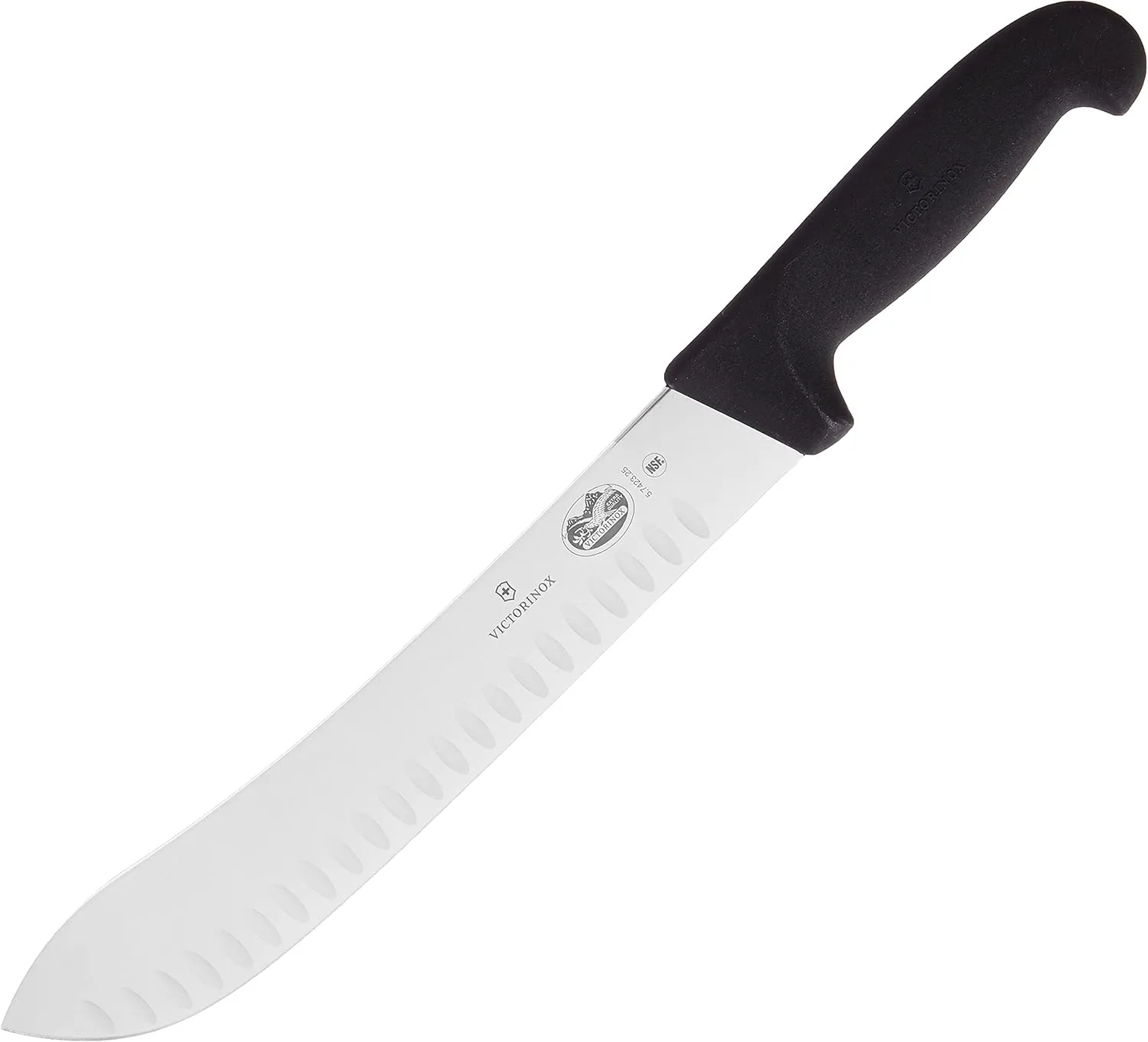 Victorinox Swiss Army Cutlery Fibrox Pro Butcher Knife, Granton Edge, 10-Inch, Multicolor (47638)