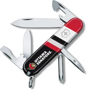 Victorinox Tinker Swiss Army Knife – Compact 12 Function Swiss Made Pocket Knife with Large Blade, Small Blade and Bottle Opener – Ottawa Senators