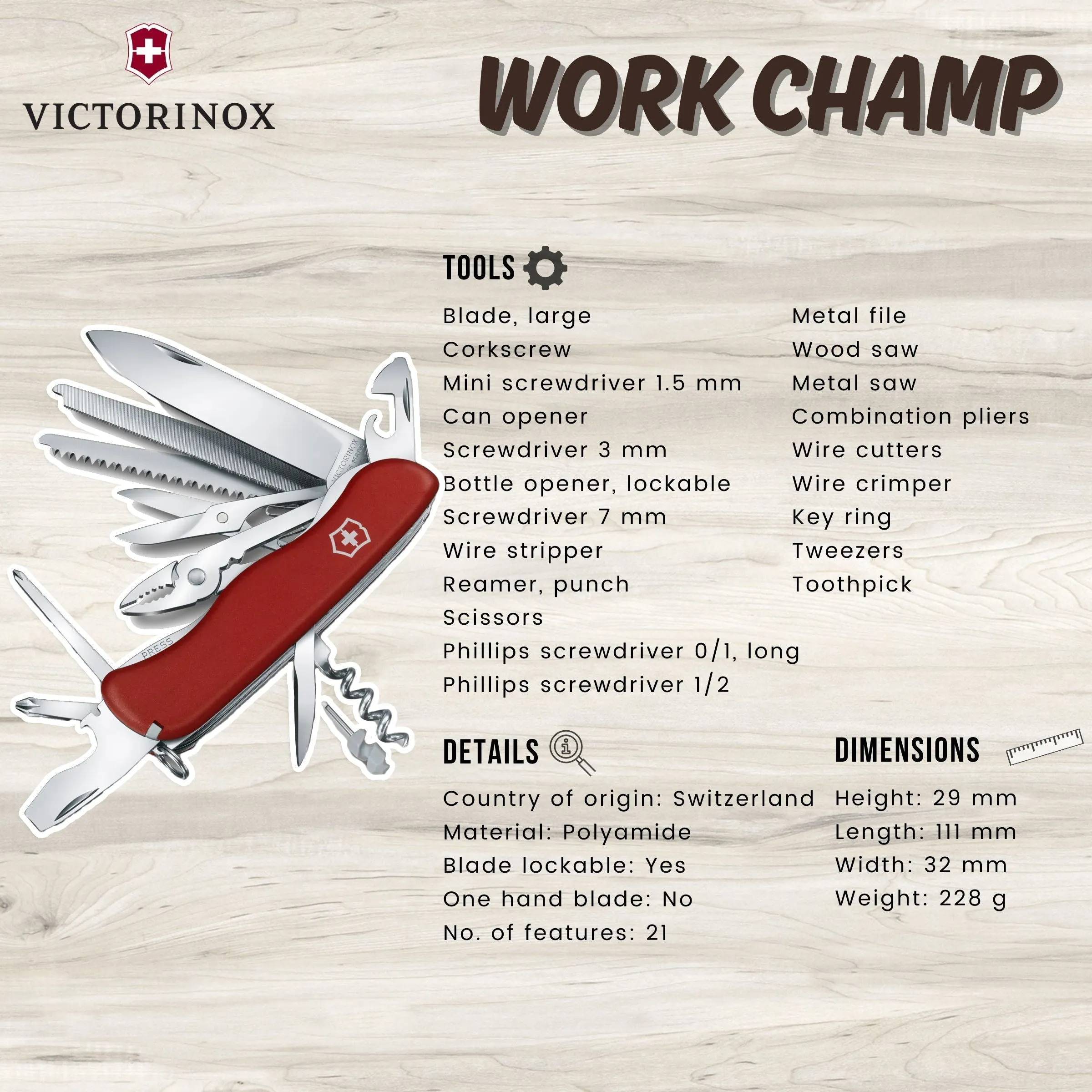 Victorinox Work Champ | Multi-tool