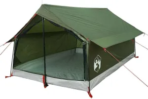 vidaXL Camping Tent 2-Person Olive Green Waterproof
