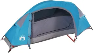 vidaXL Camping Tent Dome 1-Person Blue Waterproof