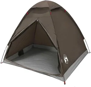 vidaXL Camping Tent Dome 2-Person Brown Waterproof