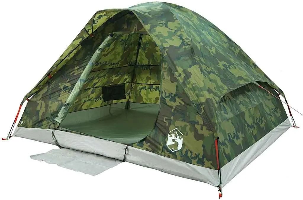 vidaXL Camping Tent Dome 2-Person Camouflage Waterproof