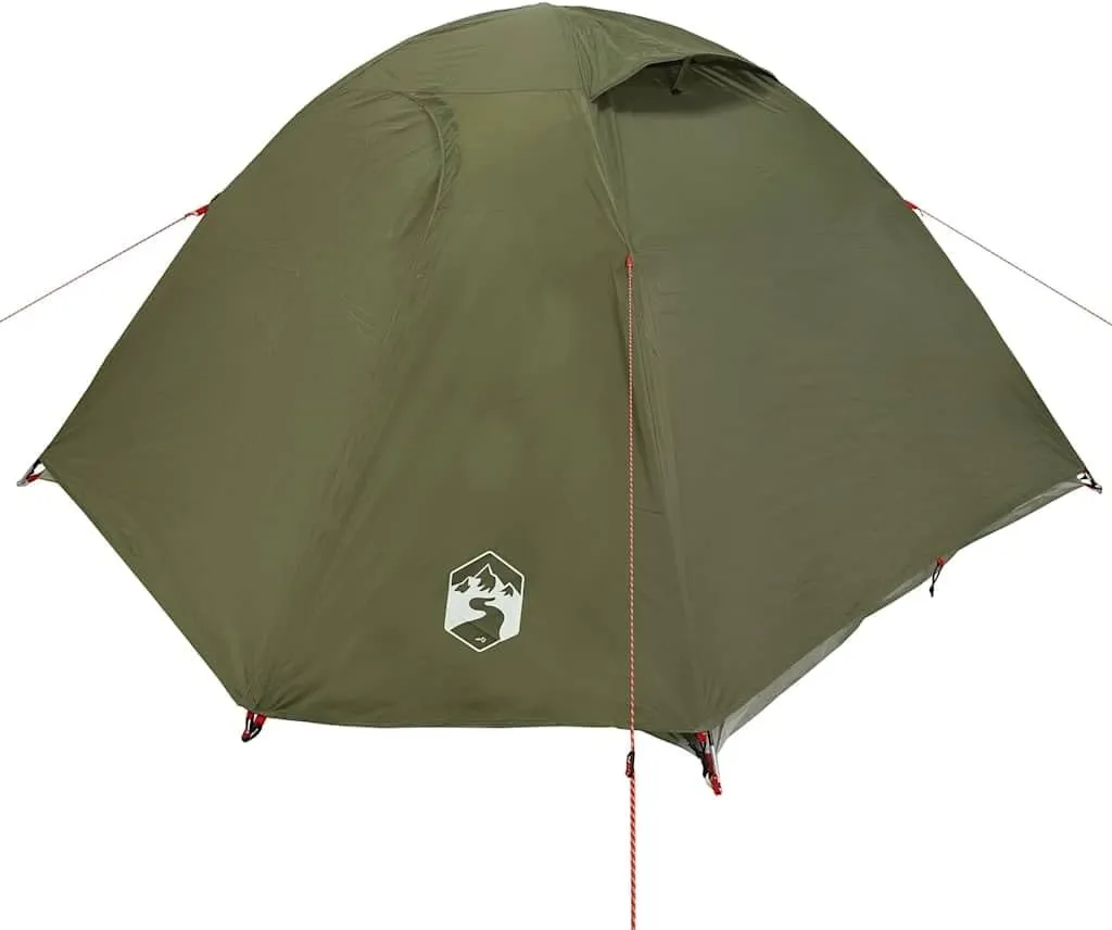 vidaXL Camping Tent Dome 2-Person Olive Green Waterproof