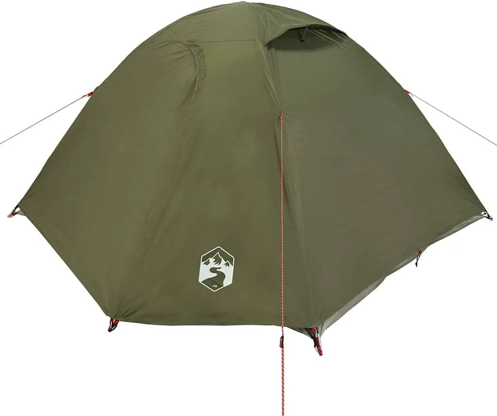 vidaXL Camping Tent Dome 2-Person Olive Green Waterproof