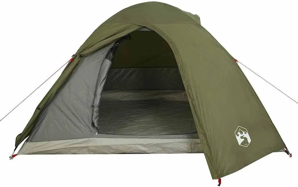 vidaXL Camping Tent Dome 2-Person Olive Green Waterproof