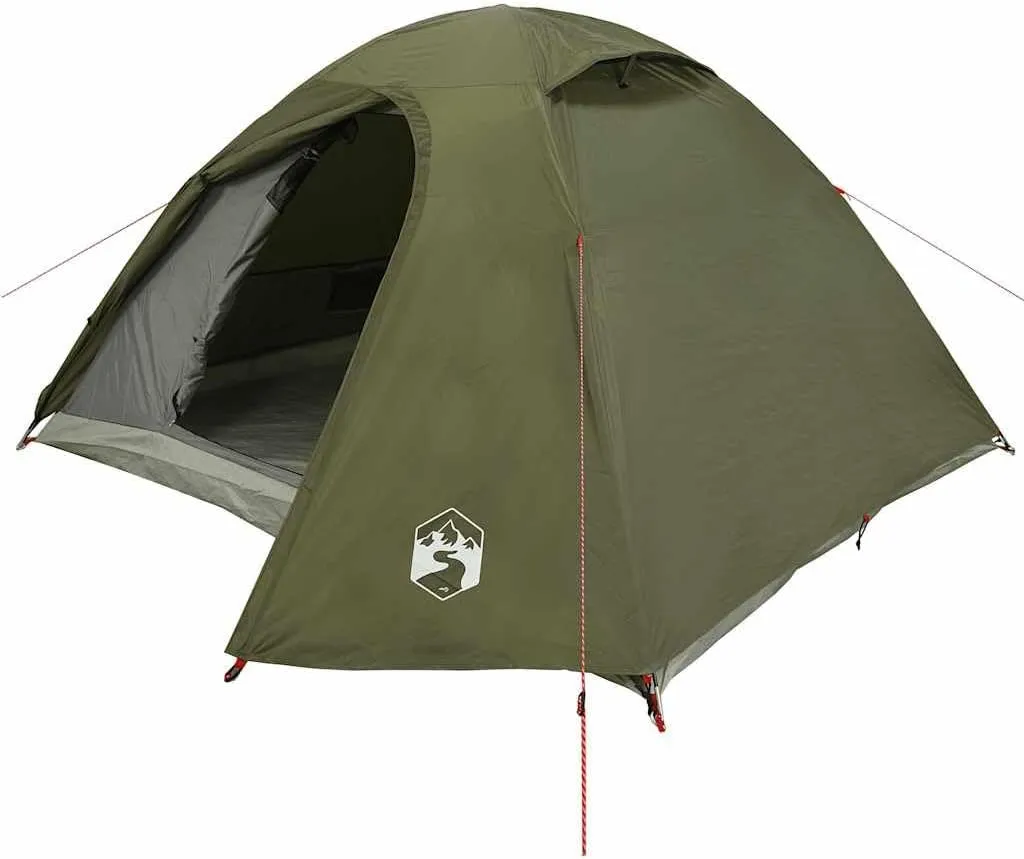 vidaXL Camping Tent Dome 2-Person Olive Green Waterproof