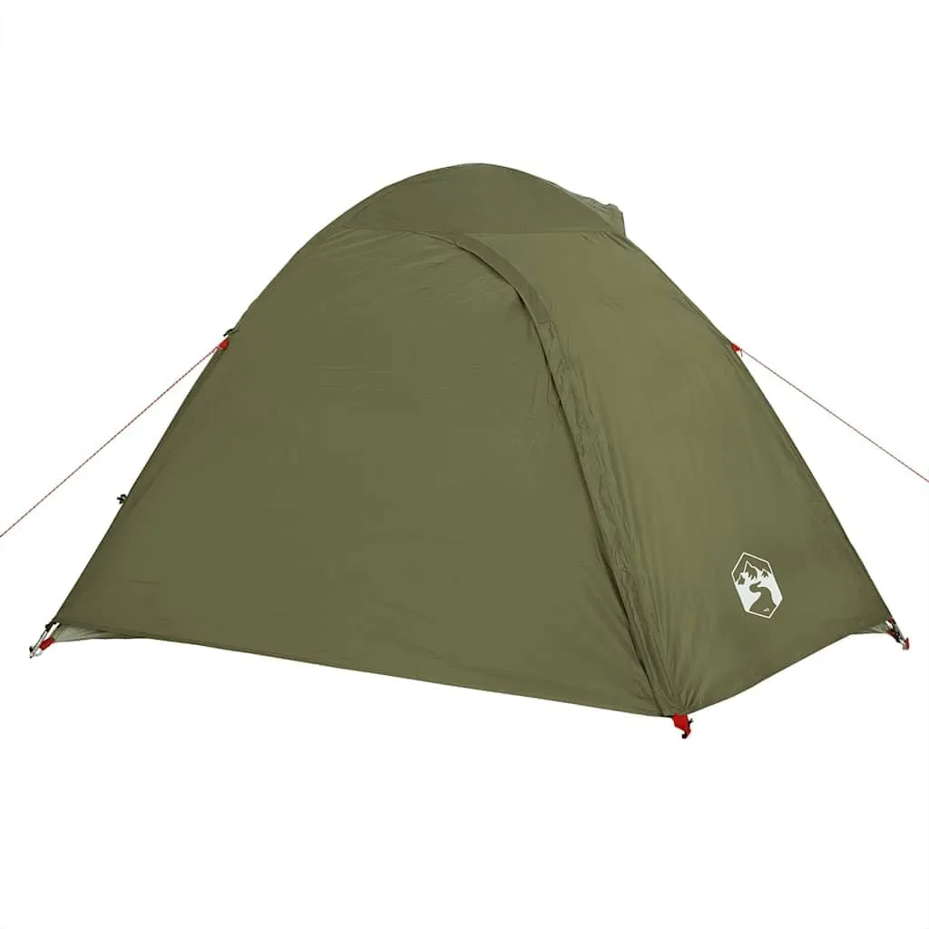 vidaXL Camping Tent Dome 2-Person Olive Green Waterproof