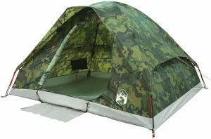 vidaXL Camping Tent Dome 4-Person Camouflage Waterproof