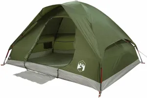 vidaXL Camping Tent Dome 4-Person Olive Green Waterproof