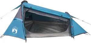vidaXL Camping Tent Tunnel 2-Person Blue Waterproof