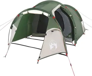 vidaXL Camping Tent Tunnel 2-Person Green Waterproof