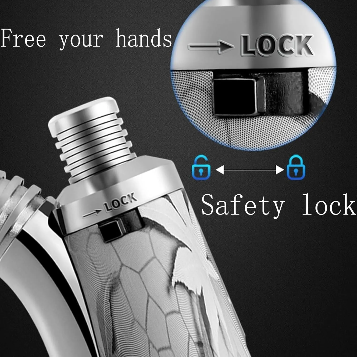 Vintage Metal Multi-Function Lighter with Safety Lock, Windproof Jet Flame Butane Lighter, Adjustable Flame, Refillable Gas Portable Lighter (No Fuel) Black(Silver)