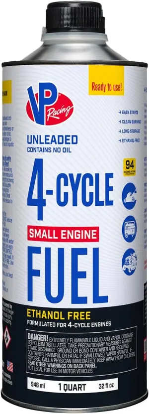 VP Racing Fuels 6205 SEF 4-Cycle Small Engine Fuel, Contains No Oil, Quart (8 Pack)