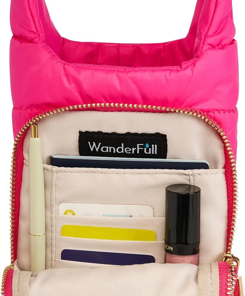 WanderFull® Original HydroBag®, Water Bottle Holder with Strap, Hands-Free Crossbody Water Bottle Carrier Bag w/Phone Pocket