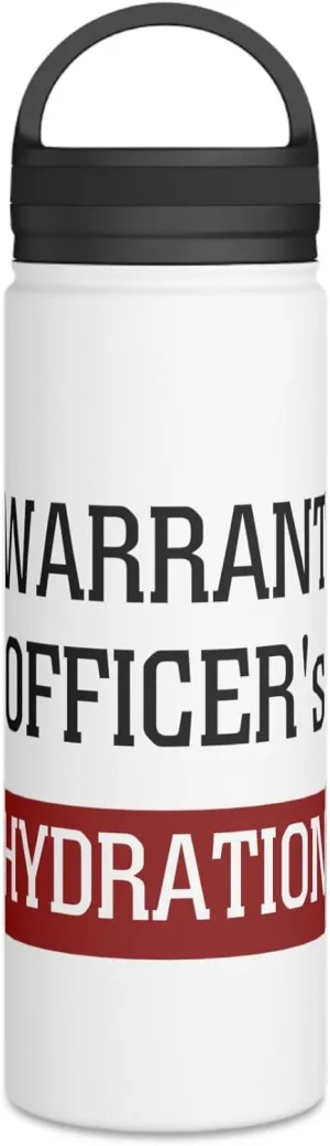 Warrant Officer's Hydration: Insulated Water Bottle – Stainless Steel, Handle Lid, Perfect Military Gift, 12oz, 18oz, 32oz
