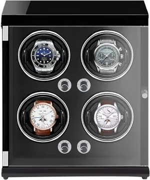 Watch Winders - 4-Position Rechargeable Watch Shaker Mechanical Watch Winder Vertical Automatic Watch Winding Box with Light-Sensitive Led Light Watch Winder Watch StorageNN