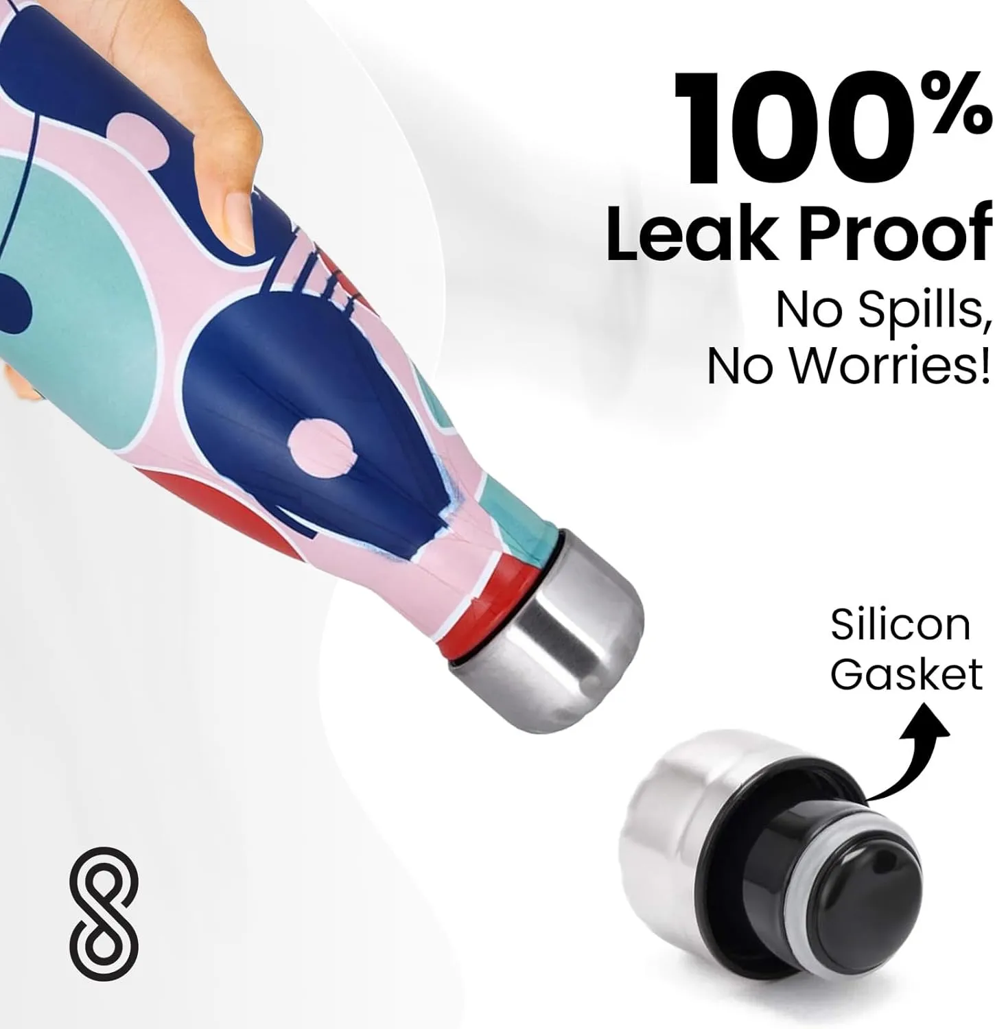Water Bottle 17 Oz Stainless Steel Double Wall & Vacuum Insulated Sports Water Bottle Keep Cold for Upto 36 Hours and Hot for Upto 18 Hours | Pack of 1 (Pink)