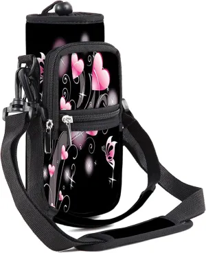 Water Bottle Carrier Bag Holder 25oz 32oz 40oz 64oz Insulated Water Bottle Sling Sleeve Case Cover with Strap Pockets
