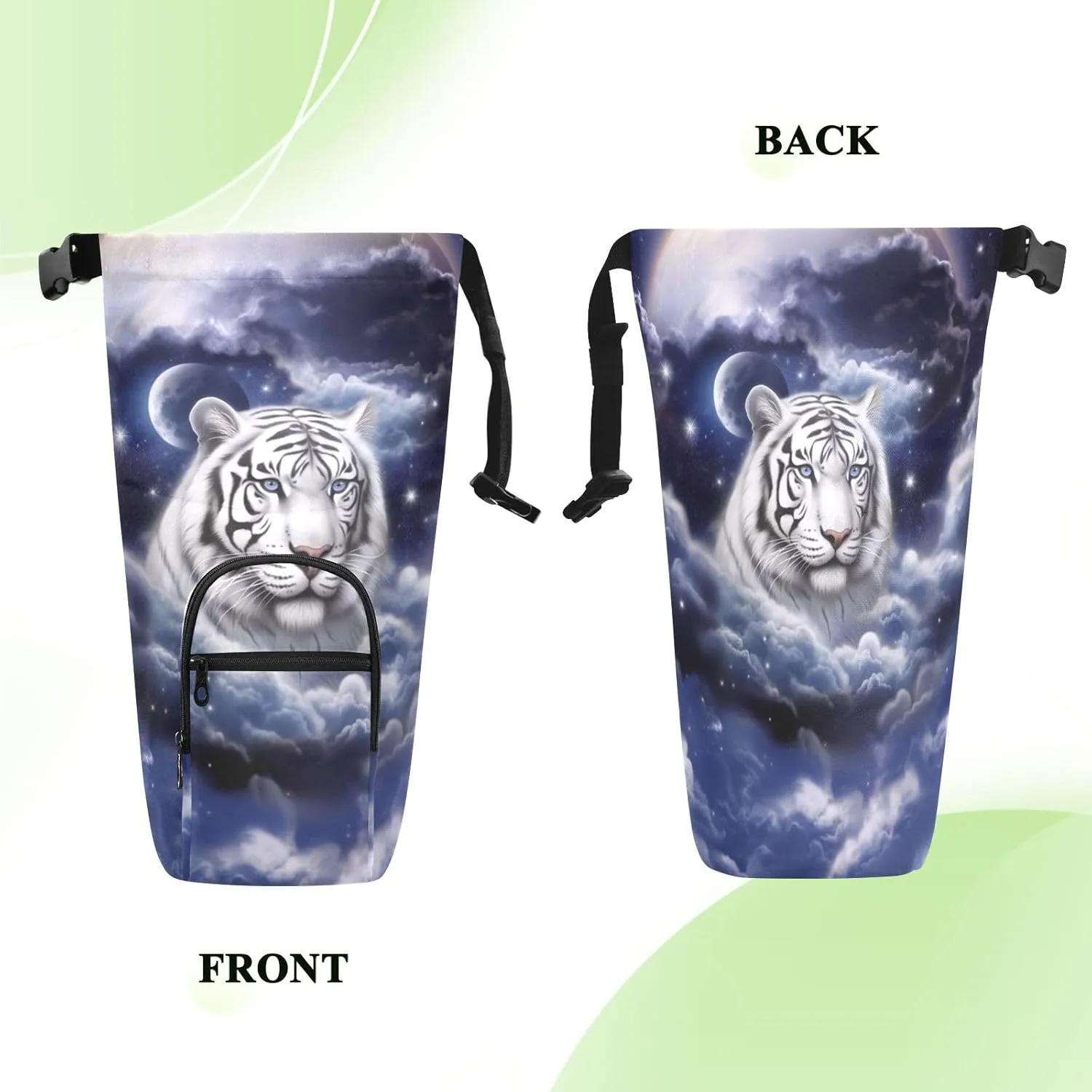 Water Bottle Carrier Bag Watercolor Wolf Family Pattern Bottle Pouch Holder Sports Water Bottle Accessories
