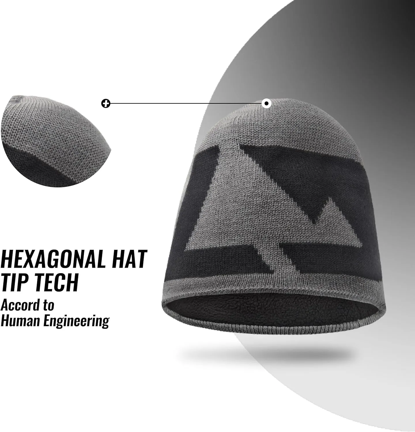 Waterproof Beanie,Knit Thermal Insulated Beanie,Fleece Lined Hat,Windproof Causal Cold Weather Winter Hat for Ski