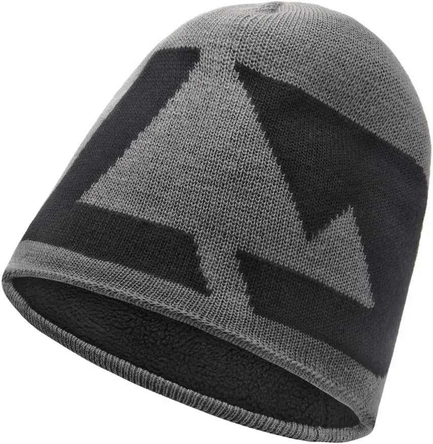 Waterproof Beanie,Knit Thermal Insulated Beanie,Fleece Lined Hat,Windproof Causal Cold Weather Winter Hat for Ski