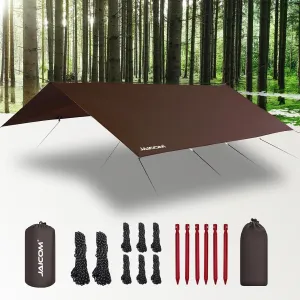 Waterproof Camping Tarp - 10X13ft Hammock Rain Fly, Ultralight & Portable & UV Protection Backpacking Tarp, Multifunctional for Outdoor Adventure, Hiking, Tent, Hammock