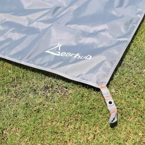 Waterproof Camping Tent Tarp 9.8x6.9FT Portable Groundsheets Rain Fly Footprint Shelter Sunshade Beach Picnic Blanket Mat 6 Grommets for Outdoor