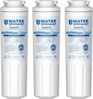 Waterspecialist UKF8001 Water Filter, Replacement for EveryDrop Filter 4, Whirlpool EDR4RXD1, 4396395, Wrx735sdbm00, Mfi2570fez Msd2651heb, Krfc300ess01, Pack of 3