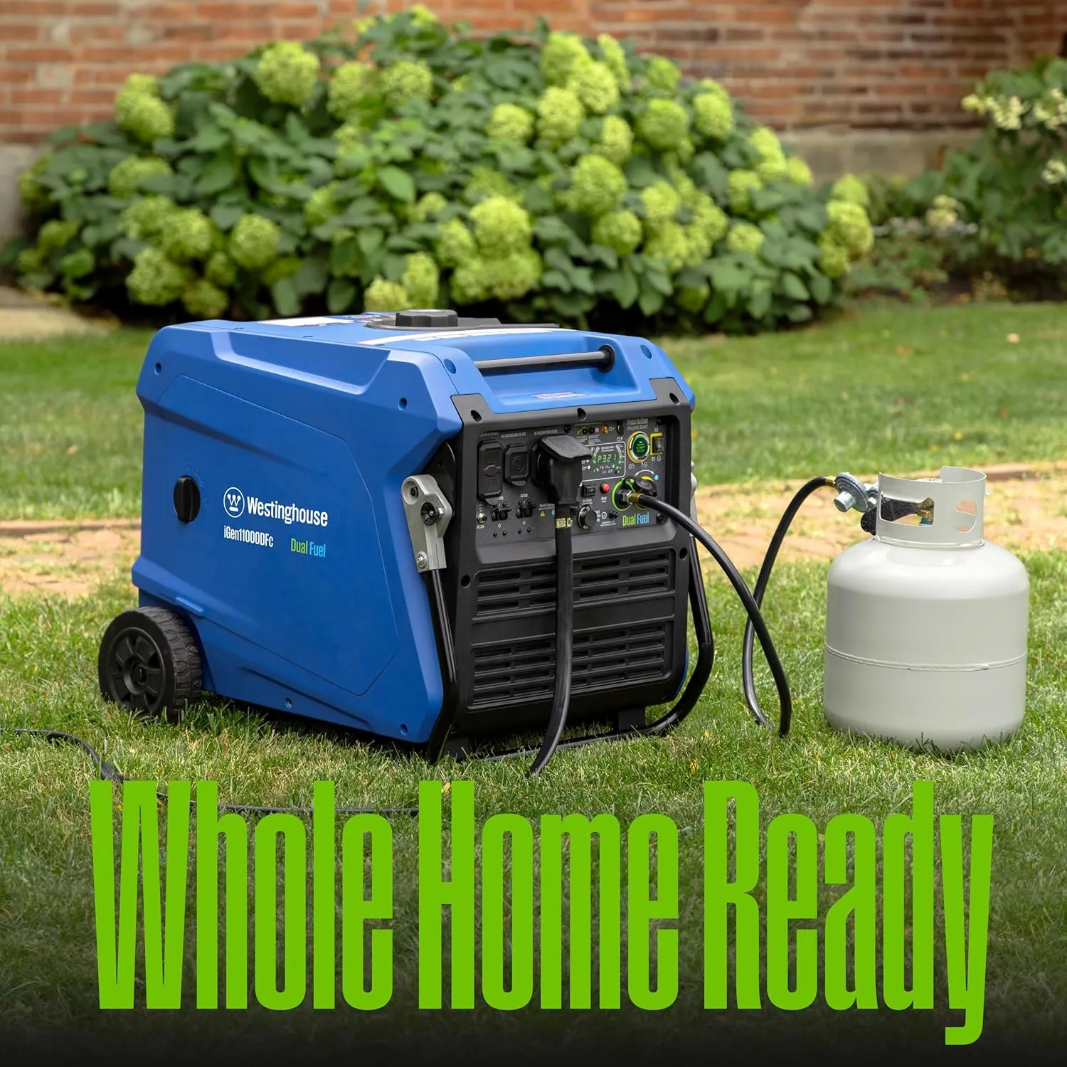 Westinghouse 11000 Peak Watt Dual Fuel Portable Inverter Generator, Remote Electric Start, Transfer Switch Ready, Gas and Propane Powered, Low THD - Safe for Electronics, Parallel Capable, CO Sensor