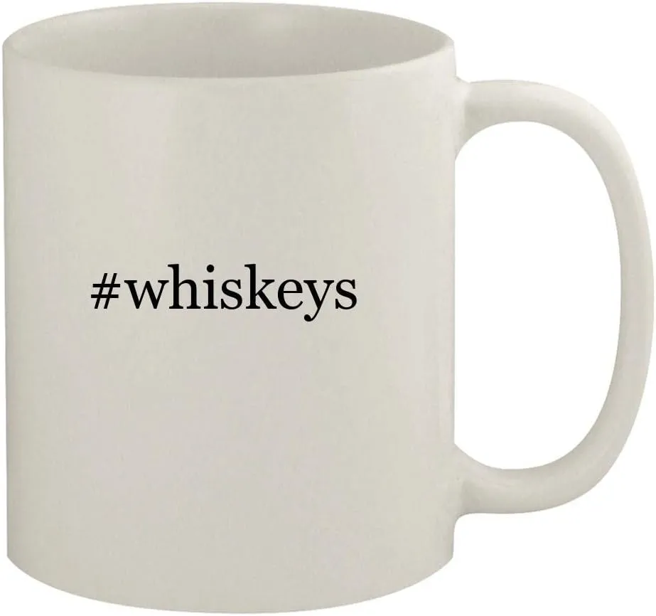 #whiskeys - 11oz Ceramic White Coffee Mug, White