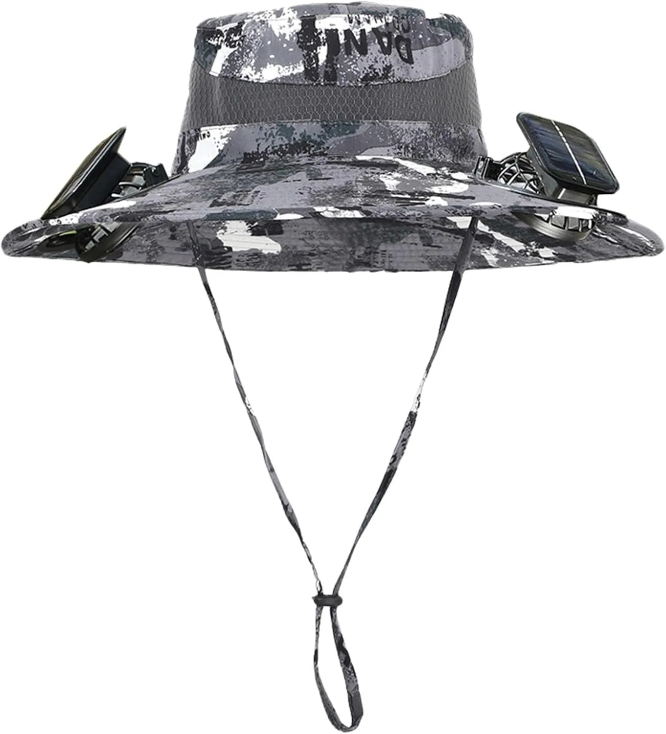 Wide Brim Solar Powered Fan Hat, UPF 50  Solar Panel Fan Hat for Fishing Camping Outdoor Beach Hiking
