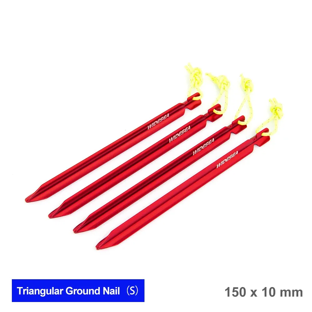 Widesea Camping 4pc Set Tent Pegs for Hard Snow Stakes