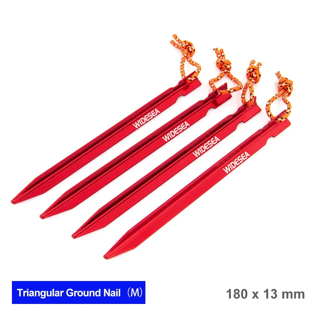Widesea Camping 4pc Set Tent Pegs for Hard Snow Stakes