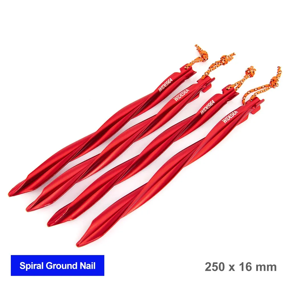 Widesea Camping 4pc Set Tent Pegs for Hard Snow Stakes