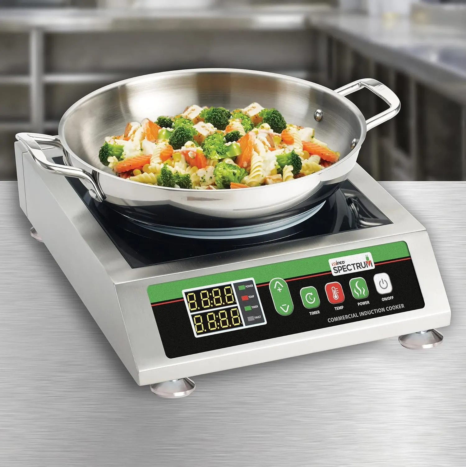 Winco EICS-34 Commercial-Grade Portable Induction Cooktop Burner, 3400 W, 240V