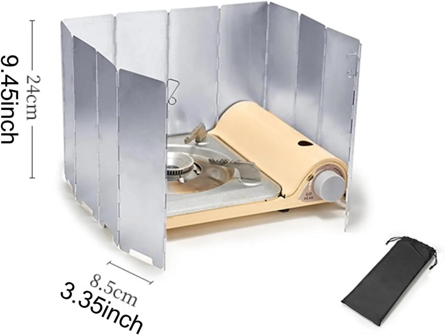 Wind Protection for Camping Stove, Gas Burner for Outdoor Use