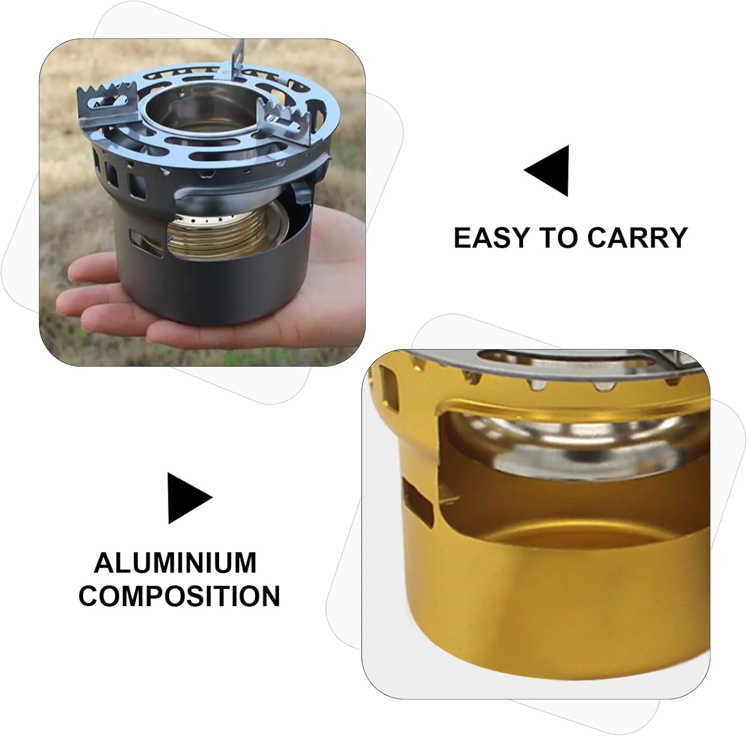 Windproof Camp Stove Portable Alcohols Burners Picnics BBQ Furnaces Light Weight Tiny Stove For Camp Hiking