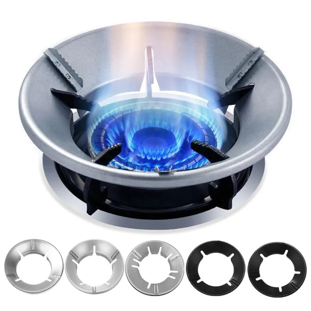 Windproof Gas Stove Cover Disk - Energy-Saving Shield (Pack of 2)