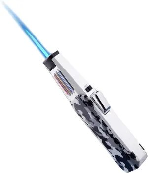 Windproof Jet Torch Lighter Solar Beam Torch Lighter with Safety Lock Adjustable Refillable Butane Lighter