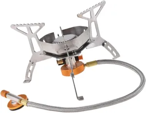 Windproof Net Camping Gas Stove Electronic Ignition Portable Folding Burner for Outdoor Activities