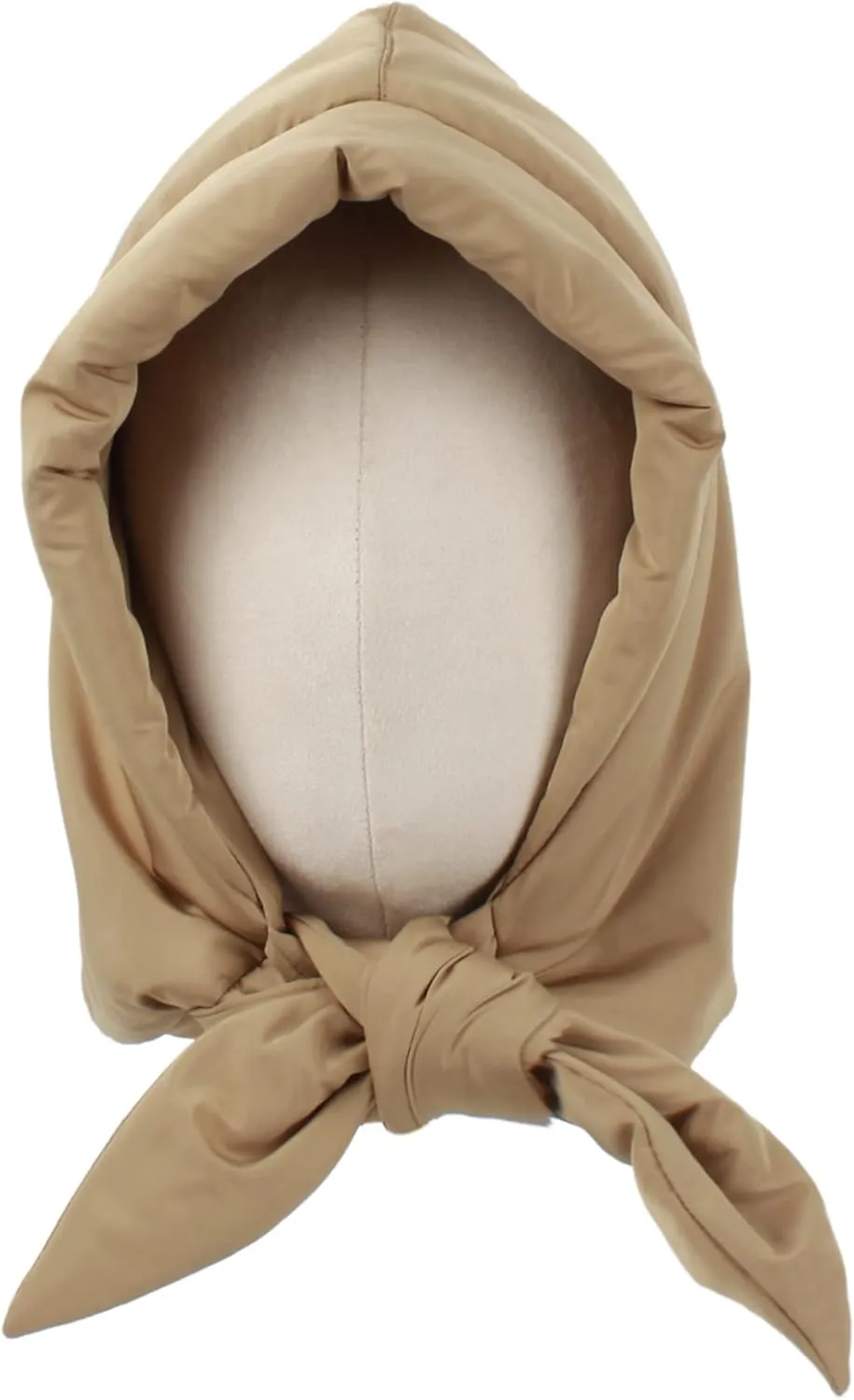 Winter Down Hood Hat Hooded Scarf Hat Extra Warm Tie Under Chin for Women Girls