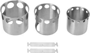 Wood Burning Camp Stove, High Temperature Resistant Practical Camping Stove Set Rustproof for Pine Cones
