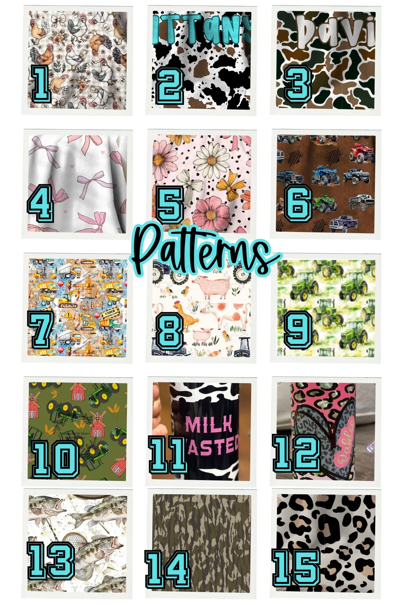 WS Completed Pattern Kids Sippy or Waterbottle