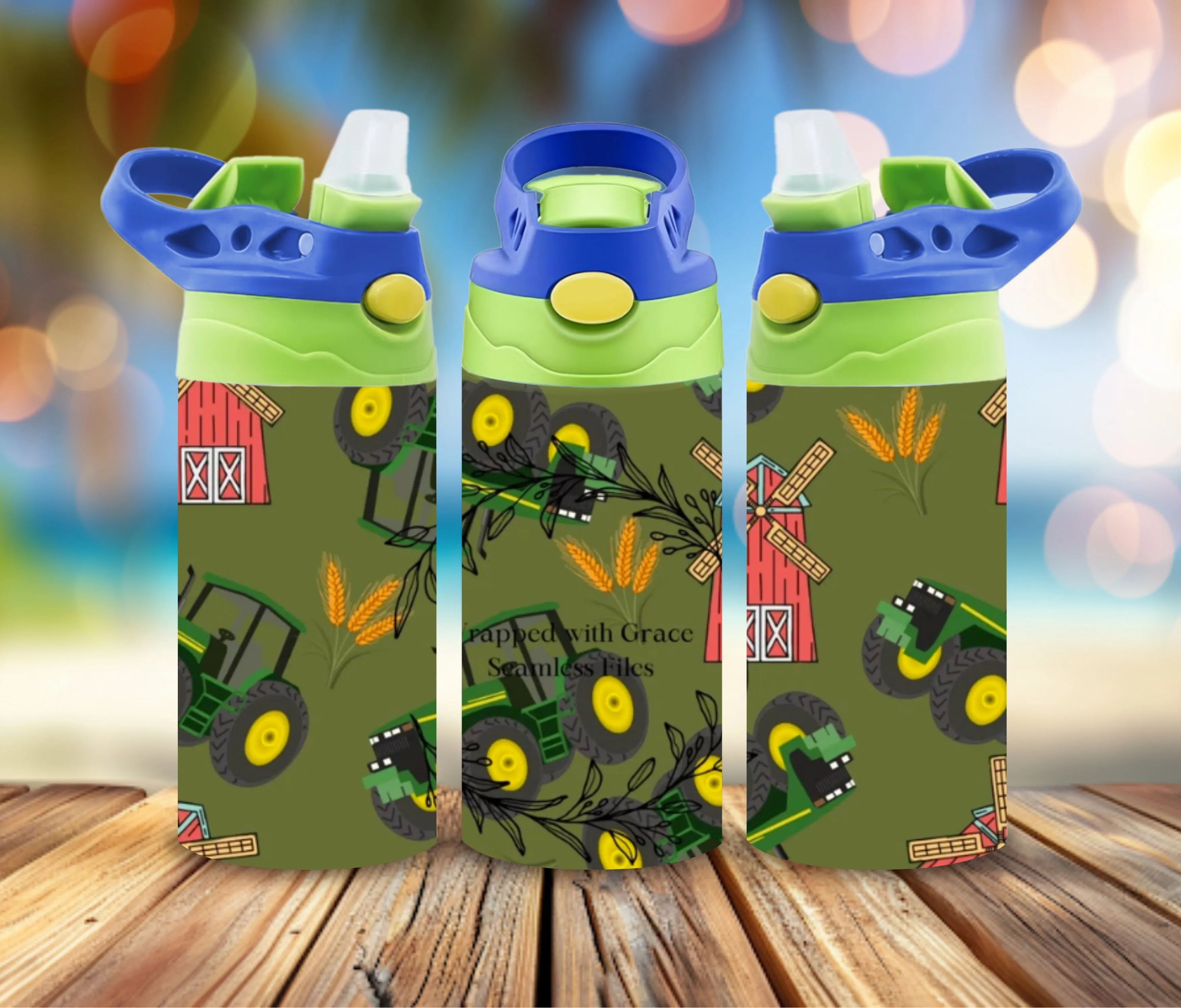 WS Completed Pattern Kids Sippy or Waterbottle