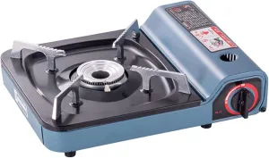 XPSSJMU Portable Butane Stove 12,000 BTU Gas Stove Camping And Backpacking Essentials Piezo Electric Ignition Double Wind Guard Burner