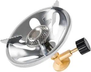 Yardwe Portable Stainless Steel Camping Propane Stove Windproof Gas Burner Head for Outdoor Cooking