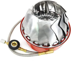 Yardwe Windproof Camping Stove Gas Mini Stove Portable Outdoor Cooking Range for Picnic Bbq