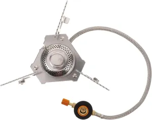 YARNOW Compact Metal Camping Stove Portable Gas Burner Folding Tent Stove Sturdy Outdoor Cooking Gear