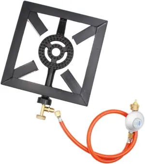 YARNOW Propane Camping Stove Cast Iron Burner Portable Outdoor Gas Stove for Bbq Camping Hiking